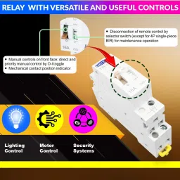 amiciSmart 16A Impulse Relay, 2 Pole 230VAC Relay for Line Control Smart Switch image 2