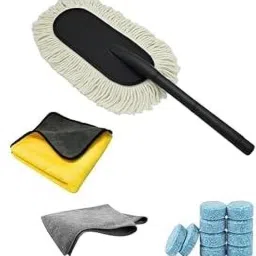 1 Car Duster, 2 Car Cleaning Microfiber Towel, 20 PCs Car Windshield Tablets Combo-14