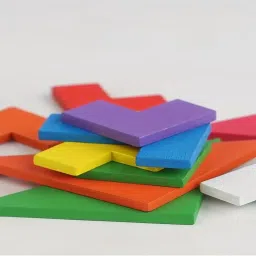 sokt 3 in 1 Puzzle Game Educational Colorful Square Tangram Game Chess Xo Tic-Tac-Toe image 2