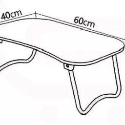 pivotal Multipurpose Foldable Table with Cup Holder, Study , Bed ,Table, Portable Wood Portable Laptop Table image 2