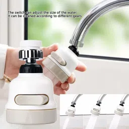leopax 360 Degree Rotating Adjustable, Pressurized Shower with 3 Modes Faucet Nozzle image 3