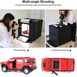 VTS 50x50 cm LED Tent Light Cube Diffusion Soft Box Kit with 4 Colors Backdrops Backdrops Portable Photo Studio Shooting for Photography Diffuser image 2