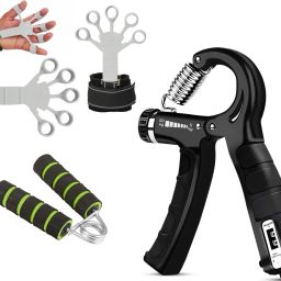 Combo of Counter Hand Grip with Foam Hand Grip and Finger Exerciser Fitness Accessory Kit Kit-image-6