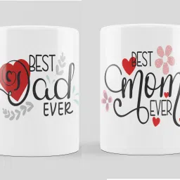 Best Dad Ever & Best Mom Ever Quality Printed Couple Coffee Tea Cup for Husband, Anniversary, Birthday Valentine Gifts Ceramic Coffee Mug-image-13