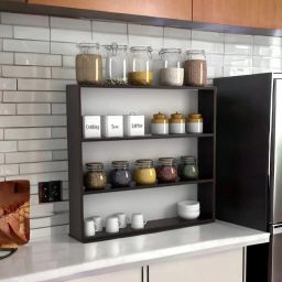 Containers Kitchen Rack Wooden Wall Kitchen Rack Wall Mounted Racks, Organizer, Shelf for Kitchen Wood-image-29