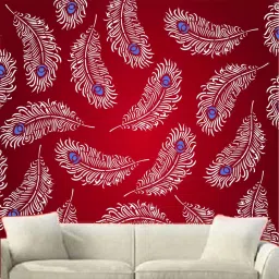 WallStencilsFeather peacock Feather Design Wall Paint Design DIY Size 16X24 Inch. Mayur Feather Stencil-image-23