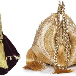 Women Red, Gold, Gold, White Potli-image-66