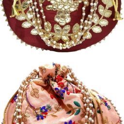 Girls Maroon, Gold, Multicolor, Gold Potli-image-38
