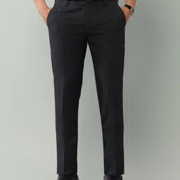 arrow Men Regular Fit Black Polyester Trousers-picture-4