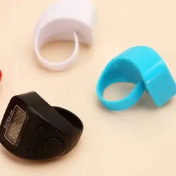 fashion appearance Portible Finger Ring Type Digital Counting Machine with LED Light Digital Tally Counter image 2