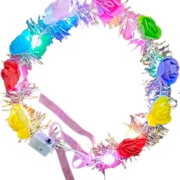 Flower Tiara Light Up LED HeadbandsParty Glow Ornament-8
