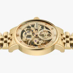ingersoll Automatic Gold Skeleton Dial With Lifetime Warranty Analog Watch - For Men I00408 image 4