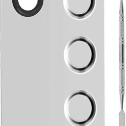 Makeup Palette, Premium Stainless Steel Metal Rectangle Makeup Mixing Palette b5-image-23