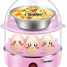 jamunesh enterprise Double Layer Egg Boiler Electric Automatic Off 14 Egg Poacher for Steaming, Cooking, Boiling and Frying, Multicolour ouble Layer Electric Egg Cooker, Poacher and Milk Boiler, Multicolour Egg Cooker image 2
