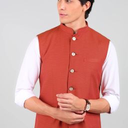 Self Design Men Waistcoat-image-105