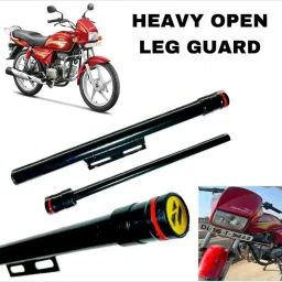 J_Open Leg Guard Splendor Multi Protection Guard Black Universal Bike Crash Guard-48