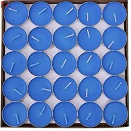 Unscented Tea light candles (Blue, Pack of 50) Candle-image-13