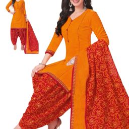 Unstitched Crepe Salwar Suit Material Printed-image-110