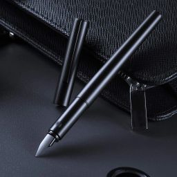 Jinhao 35 Fountain Pen Matt Black Metal Body Fine Nib With Converter Fountain Pen-image-35