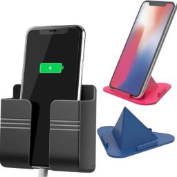 Msunjay Mobile Phone Charging Stand With Portable Three-Sided Pyramid Shape Holder Combo Mobile Holder-image-32