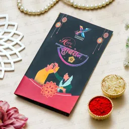 xvision Rudraksh Rakhi for Bro Designer-TT-Double Line Mauli Thread Rakhi Set image 3
