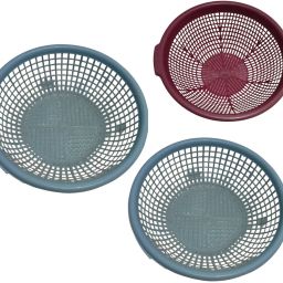 Plastic Stoarge Basket pack of 3 Multicolor Plastic_Mk20 Storage Basket-image-100
