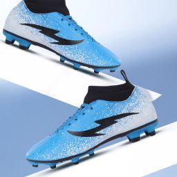 Ronaldo Blue Ankle Sport Football Studs TPU Double color Sole Football Shoes For Men-picture-10