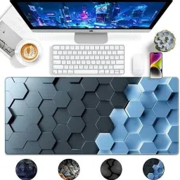 DARSHANAM WORLD Anti-Slip Keyboard Pad, Large Cheat Sheet Mouse Pad, Large Rubber Base Desk Mat Mousepad-image-1