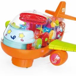 3D Flashing LED Lights and Music Gear Display Transparent Plane-45