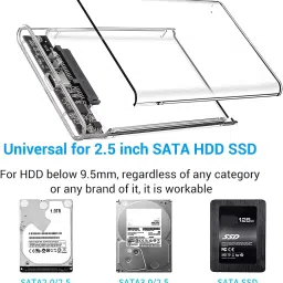 Sancy USB Type-C Hard Drive Enclosure – External HDD/SSD Case for 2.5" Drives 2.5 inch Hard Disk Enclosure image 3