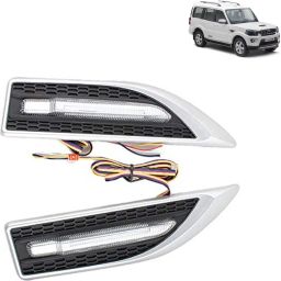 Car Side Fender Light with 3 Colour Led Indicator Light (White) For Scorpio Car Dash Indicator Lamp-picture-0