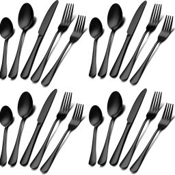 Luxury Black Flatware Ceramic Design Dinner Spoon knives,Forks Utensil For Dine Stainless Steel Cutlery Set-image-68