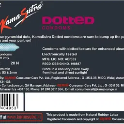 ks Dotted Condom for Men | Power Dots Ensure Extra Stimulation and Intense Orgasms Condom image 3