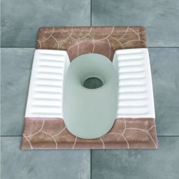 Ceramic Designer Indian Commode for Toilet | 20.27 x 16.53 x 11.41 inch| ORISSA PAN-20" | Multicolor - 111| Indian Commode-image-39