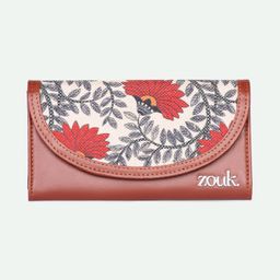 zouk Women Casual Red Jute Wallet-picture-40