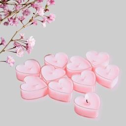 Scented Candles For Home Decor, Rose Fragrance, Heart Shape deep pink Candle-10