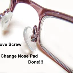 Nose Pad For Spectacle Frame Eye wear ( 50 piece Nose Pad, 10 Piece Screw, 1 Screw Driver ) Hook Eye-image-0