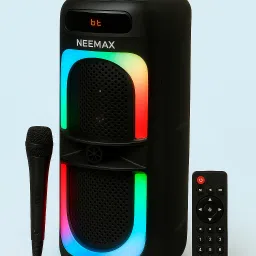 Neemax Majma Bluetooth FM AUX RGB Light karaoke mic tower Speaker 40 W Speaker 30 W Bluetooth Home Audio Speaker-33