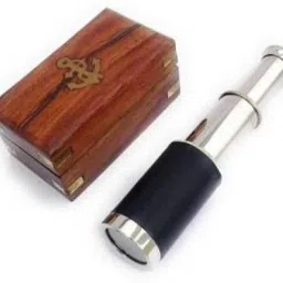 YWIS YW-23 VINTAGE BRASS TELESCOPE NICKEL PLATED WITH WOOD BOX REFRACTING TELESCOPE (MANUAL TRACKING) Refracting Telescope-picture-10