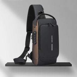 ProArch WomenBuzz Crossbody Massenger Bag Shoulder Strap With with Lock USB Charging Waist bag-image-110