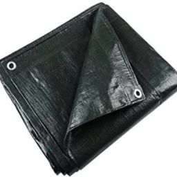 TARPAULINE 12X 15 FEET BLACK Tent - For UV RESISTANT PROTECT FROM WIND RAIN OR SUNLIGHT, WATERPROOFING SHEET-55