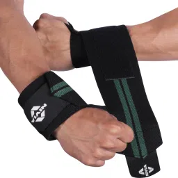 Weight Lifting Wrist Support with Thumb Loop Strap for Men & Women (Green/Black) Wrist Support-11