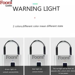 foora BIO-46 SMART LOCK WITH 10 USER FINGERPRINT 2 YEAR STANDBY Electronic Lock image 3