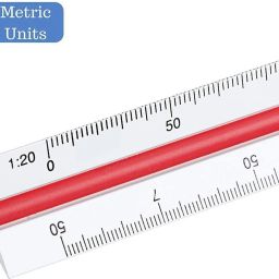 1 Pcs Plastic Triangular Scale Ruler 3 Sides for Architect Engineers Measuring Ruler-0