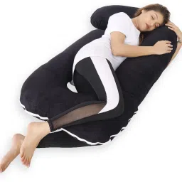 ultra soft j shaped Polyester Fibre Solid Pregnancy Pillow Pack of 1-image-17
