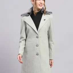 Wool Blend Solid Coat For Women-image-21