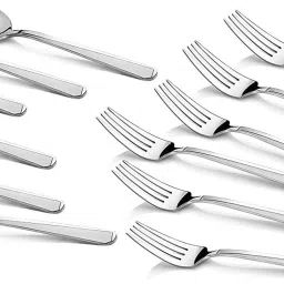 Spoon and Fork Set of 12 Stainless Steel Cutlery Set-image-39