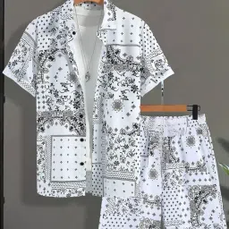 Shirt Regular Shorts Co-ords Set-image-57