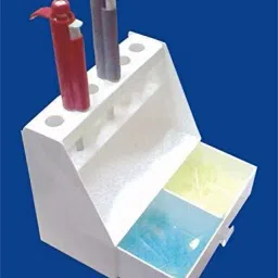 Micropipette Stand for 6 Pipettes with Drawer Plastic Test Tube Rack-13