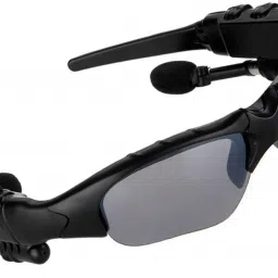 Atina Black Wrap Around Sunglasses ( BLUETOOTH SMARTWEAR SUNGLASS ,Multiuse)-picture-4